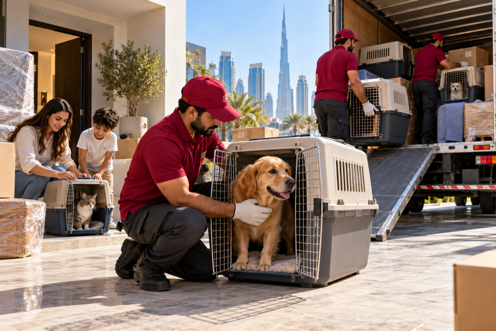 Safe pet relocation transport in Dubai